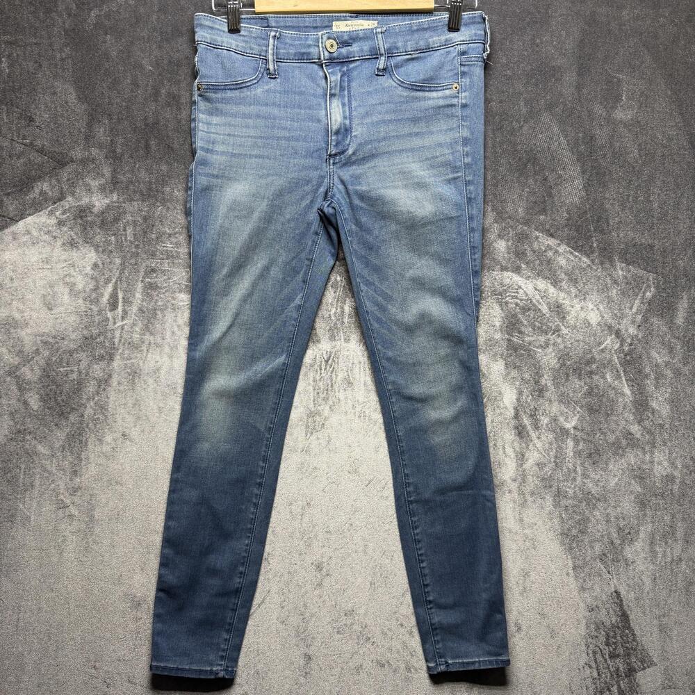 Abercrombie & Fitch Jeans Womens 6S Blue Mid Rise Skinny Light Wash Denim